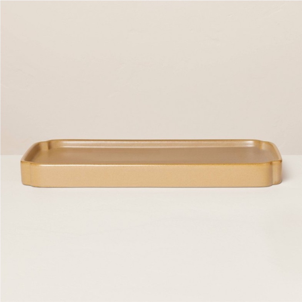 6"x11" Ceramic Bathroom Tray Honey
Brown - Hearth & Hand™ with Magnolia: